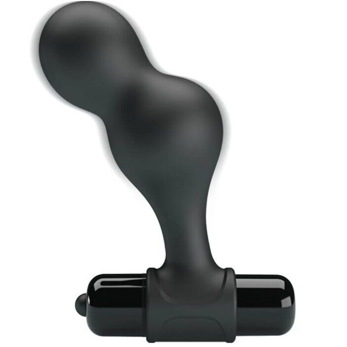 MR PLAY - BLACK SILICONE VIBRATOR ANAL PLUG - NOCTURNA DESIRES