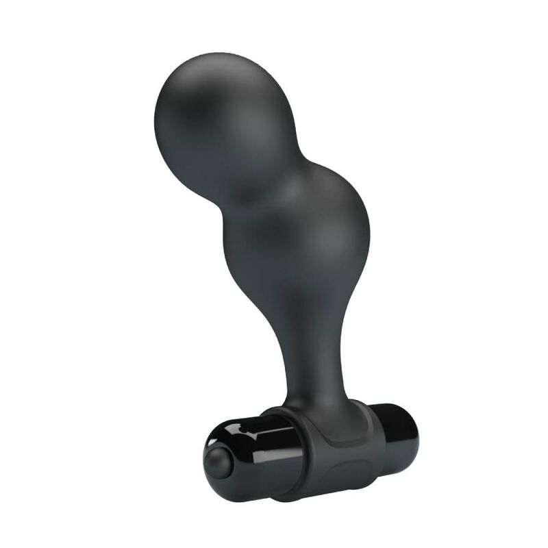 MR PLAY - BLACK SILICONE VIBRATOR ANAL PLUG - NOCTURNA DESIRES