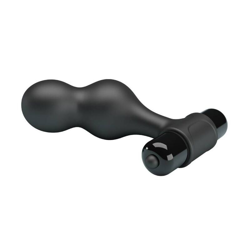 MR PLAY - BLACK SILICONE VIBRATOR ANAL PLUG - NOCTURNA DESIRES