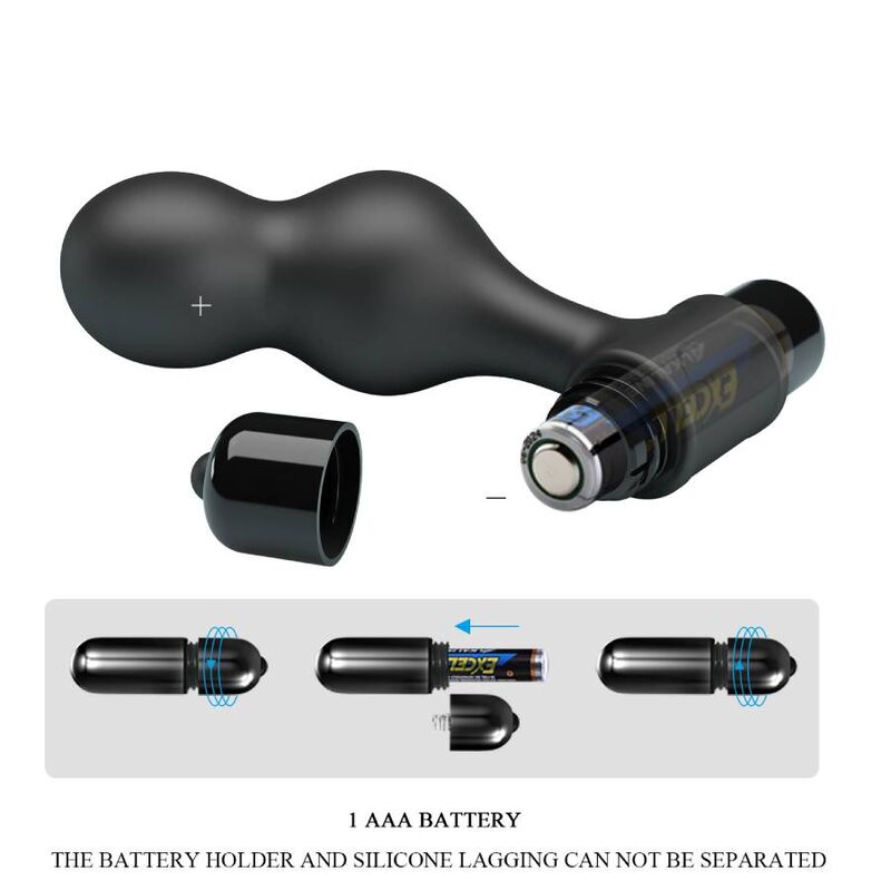 MR PLAY - BLACK SILICONE VIBRATOR ANAL PLUG - NOCTURNA DESIRES