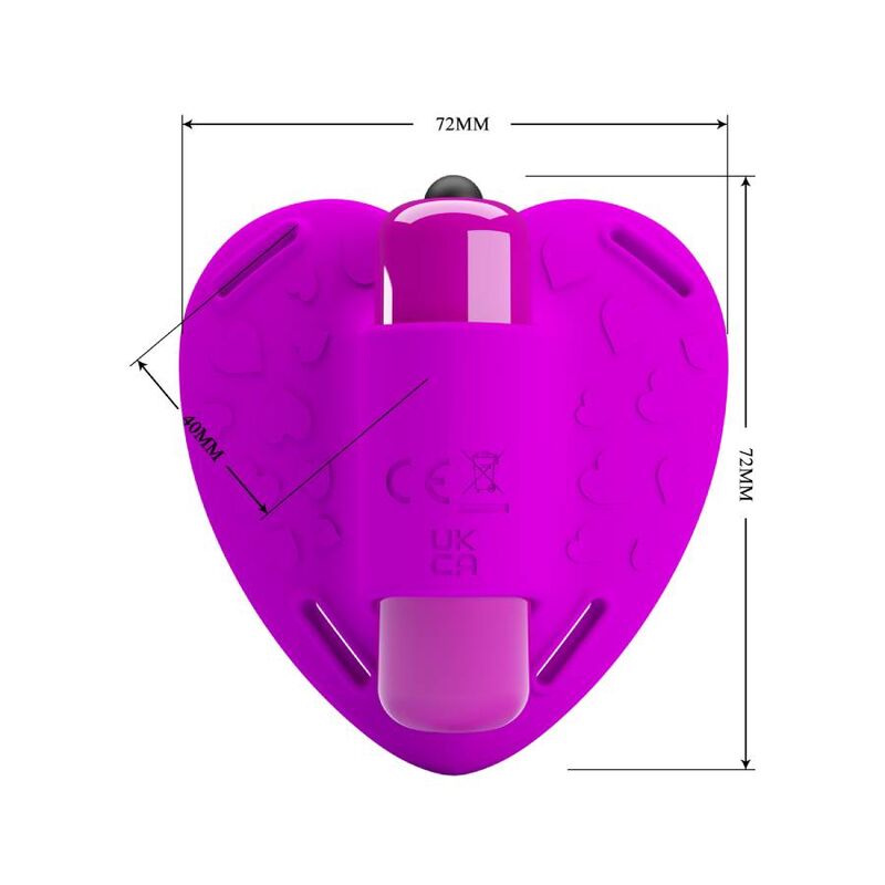 PRETTY LOVE - HEARTBEAT CLITORIS MASSAGER 10 VIBRATION MODES PURPLE - NOCTURNA DESIRES