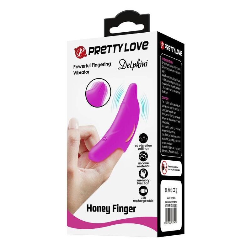 PRETTY LOVE - DELPHINI POWERFUL PURPLE FINGER STIMULATOR - NOCTURNA DESIRES