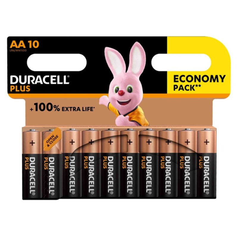 DURACELL - PLUS POWER 100 ALKALINE BATTERY AA LR6 10 UNIT - NOCTURNA DESIRES