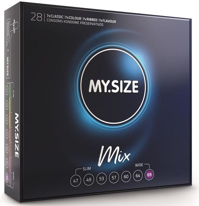 MY SIZE - MIX CONDOMS 69 MM 28 UNITS - NOCTURNA DESIRES