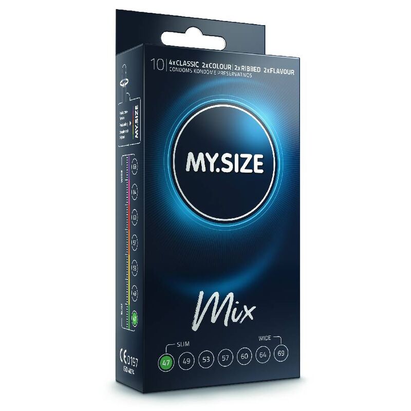MY SIZE - MIX CONDOMS 47 MM 10 UNITS - NOCTURNA DESIRES