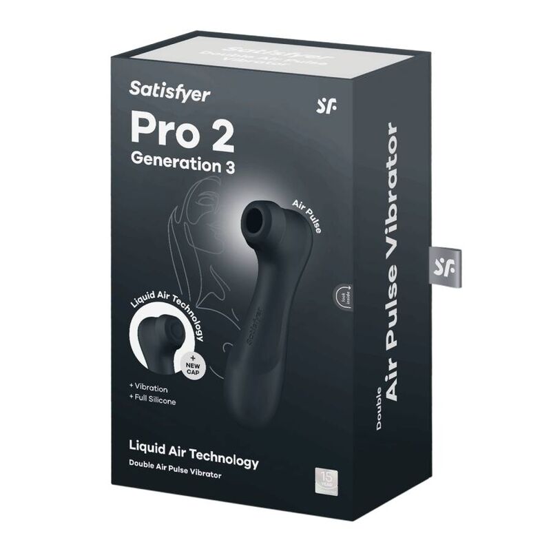 SATISFYER - PRO 2 GENERATION 3 LIQUID AIR TECHNOLOGY BLACK - NOCTURNA DESIRES