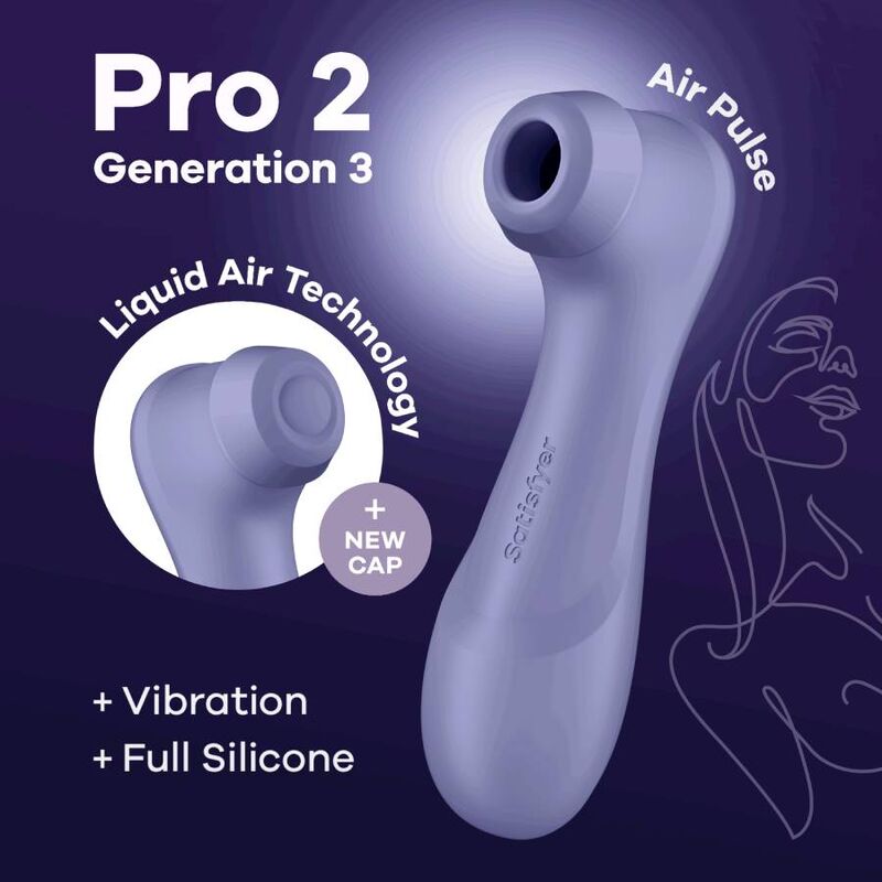 SATISFYER - PRO 2 GENERATION 3 LIQUID AIR TECHNOLOGY LILAC - NOCTURNA DESIRES