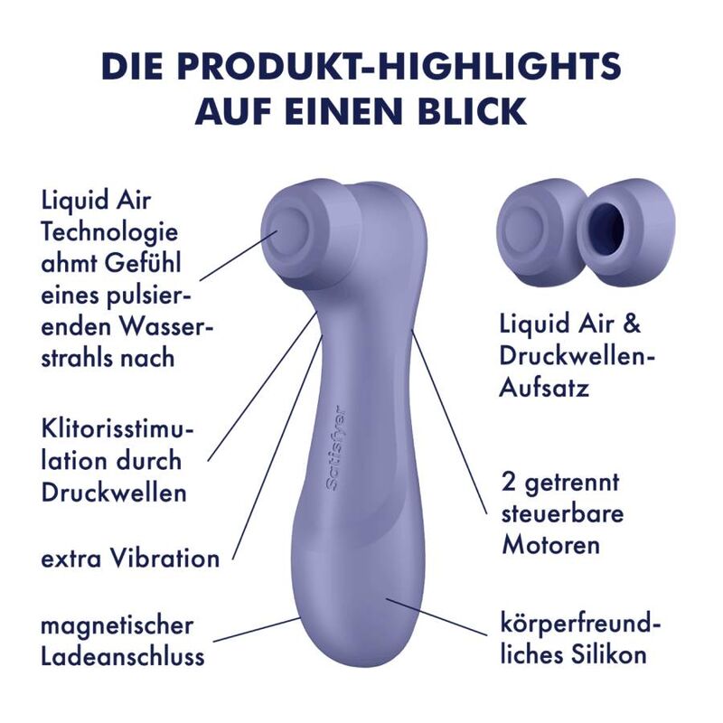SATISFYER - PRO 2 GENERATION 3 LIQUID AIR TECHNOLOGY LILAC - NOCTURNA DESIRES