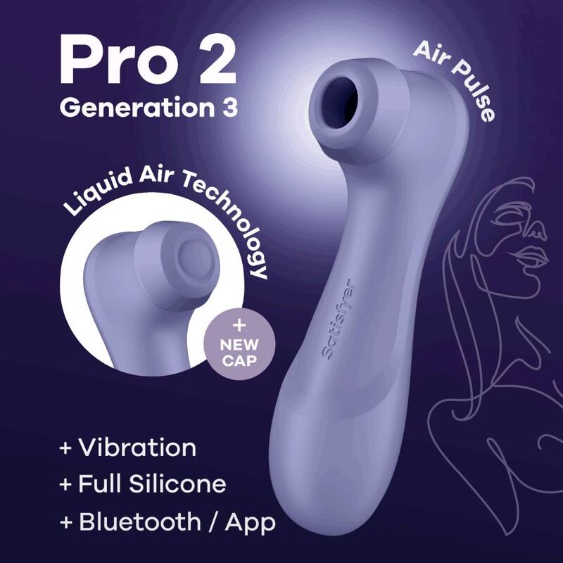 SATISFYER - PRO 2 GENERACIÓN 3 LILAC BLUETOOTH & APP - NOCTURNA DESIRES