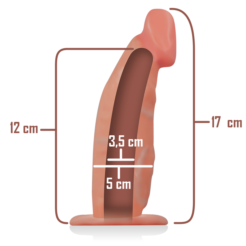 INTENSE - HOLLOW HARNESS WITH DILDO 18 X 3.5 CM - NOCTURNA DESIRES