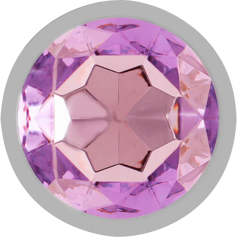 INTENSE - ALUMINUM METAL ANAL PLUG WITH VIOLET CRYSTAL SIZE L - NOCTURNA DESIRES
