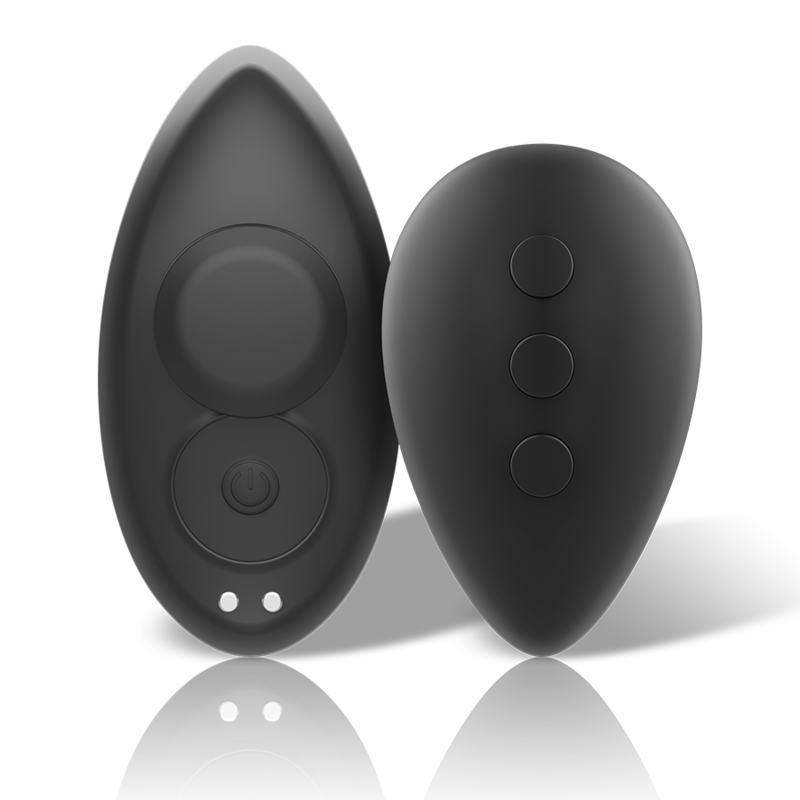 BLACK&SILVER - PRESTON RECHARGEABLE SILICONE VIBRATOR PANTIE BLACK - NOCTURNA DESIRES