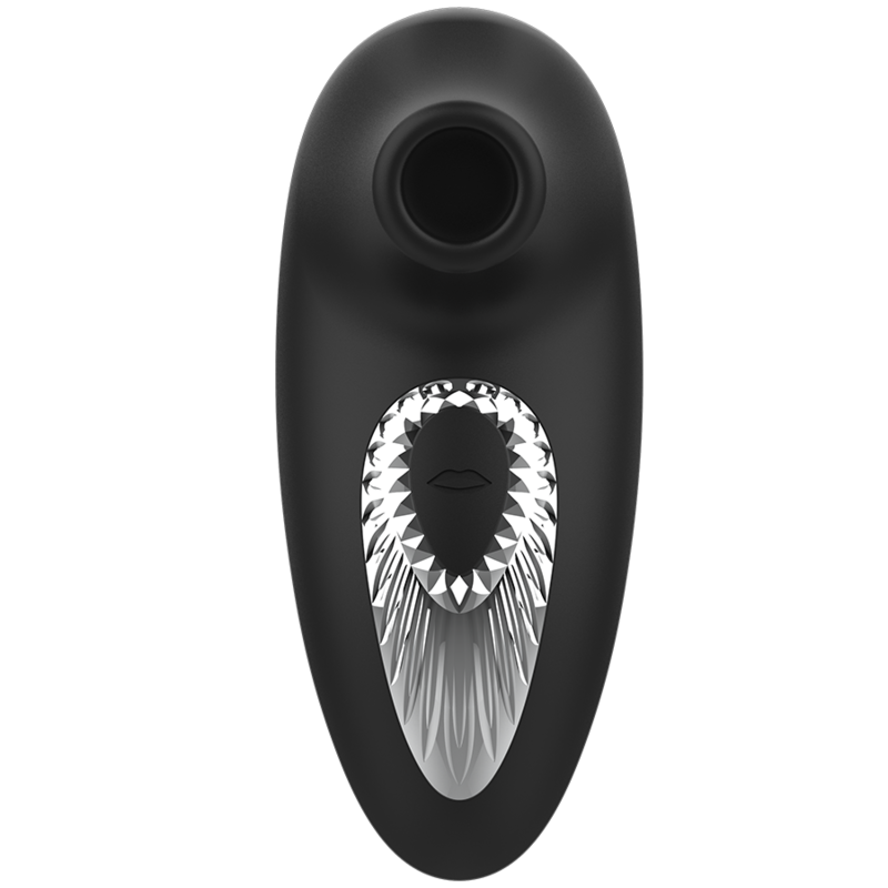 BLACK&SILVER - DRAKE DELUXE SUCKING VIBE RECHARGEABLE SILICONE BLACK - NOCTURNA DESIRES