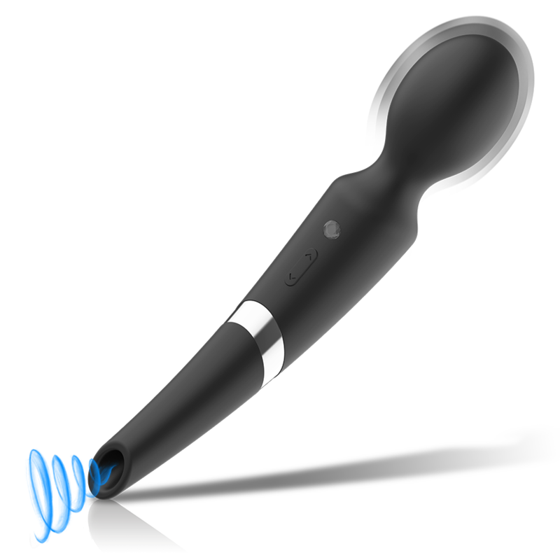 BLACK&SILVER - BECK WAND AND SUCTION CUP 2 IN 1 SILICONE - NOCTURNA DESIRES