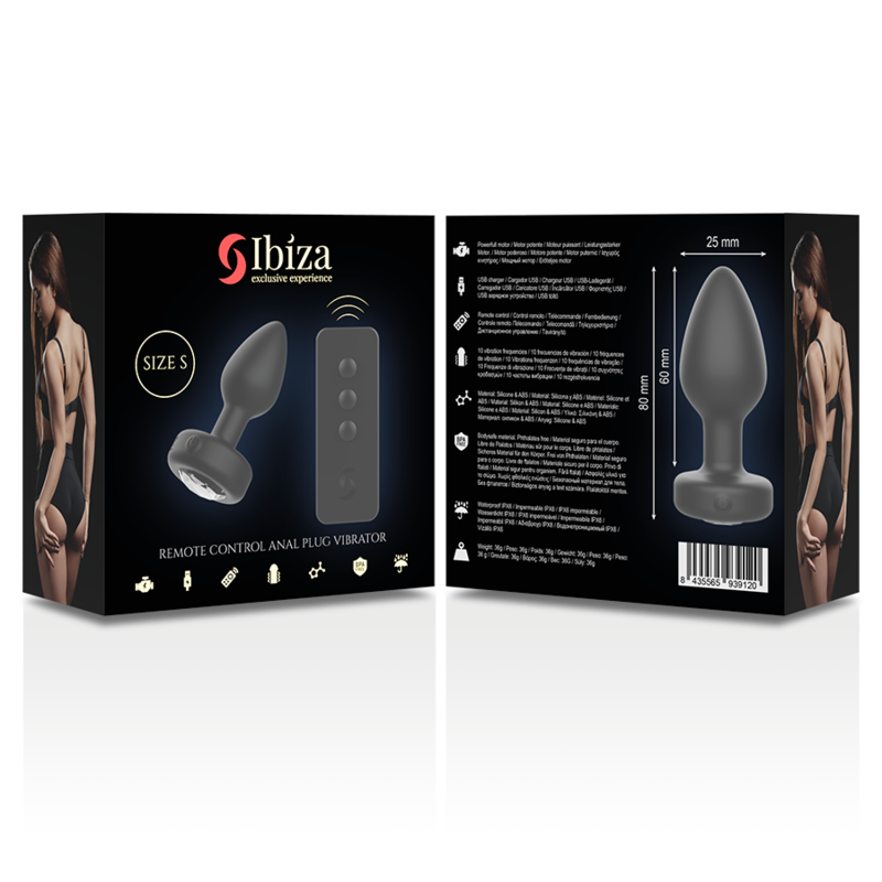 IBIZA - REMOTE CONTROL ANAL PLUG SIZE S - NOCTURNA DESIRES