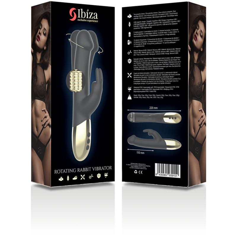IBIZA - ROTATING RABBIT VIBRATOR - NOCTURNA DESIRES