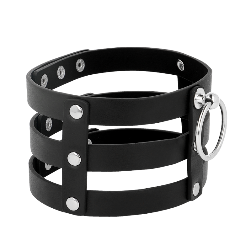 COQUETTE CHIC DESIRE - FETISH STYLE VEGAN LEATHER CHOKER - NOCTURNA DESIRES