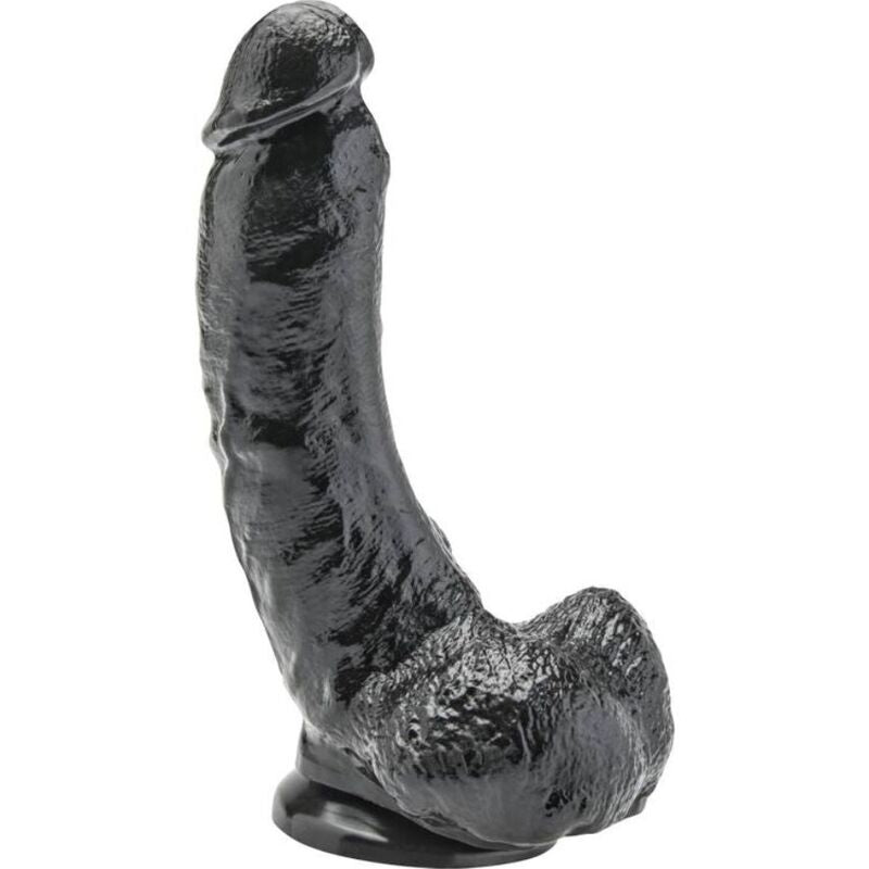 GET REAL - DILDO 20,5 CM WITH BALLS BLACK - NOCTURNA DESIRES