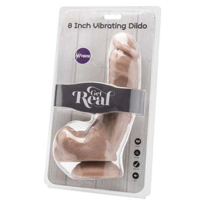 GET REAL - DILDO 20,5 CM WITH BALLS VIBRATOR SKIN - NOCTURNA DESIRES