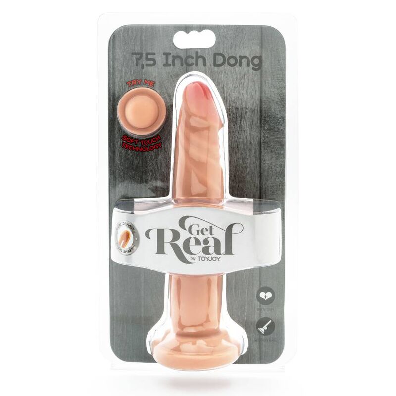 GET REAL - DUAL DENSITY DONG 19 CM SKIN - NOCTURNA DESIRES