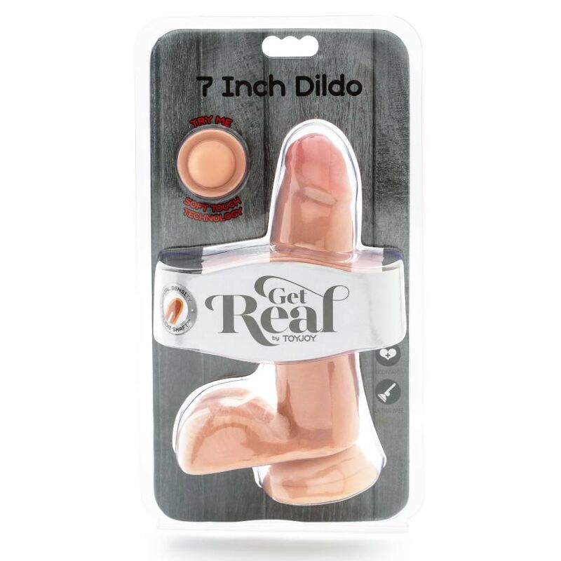 GET REAL - DUAL DENSITY DILDO 12 CM BALLS SKIN - NOCTURNA DESIRES