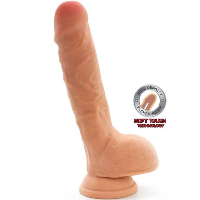 GET REAL - DUAL DENSITY DILDO 25,5 CM BALLS SKIN - NOCTURNA DESIRES