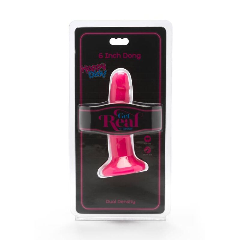 GET REAL - HAPPY DICKS DONG 12 CM PINK - NOCTURNA DESIRES