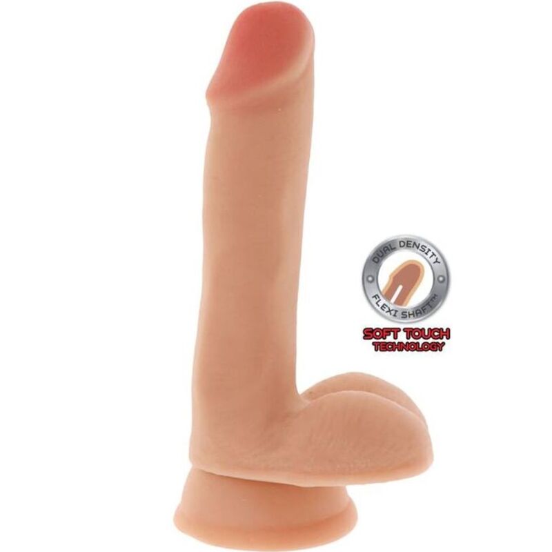 GET REAL - DUAL DENSITY DILDO 17 CM BALLS SKIN - NOCTURNA DESIRES