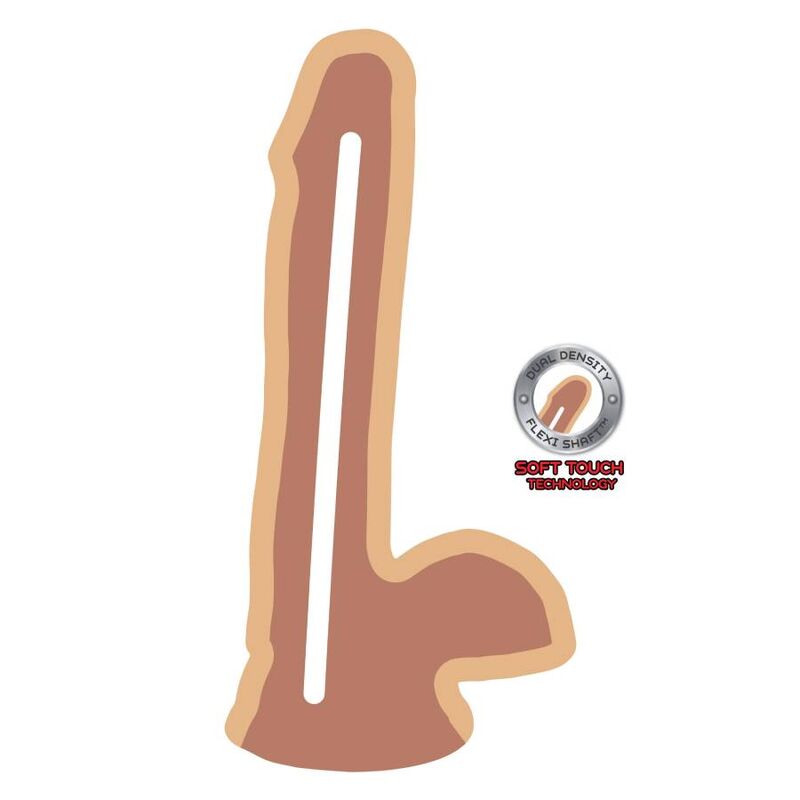 GET REAL - DUAL DENSITY DILDO 17 CM BALLS SKIN - NOCTURNA DESIRES