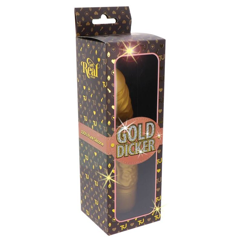 GET REAL - GOLD DICKER STIM VIBRATOR GOLD - NOCTURNA DESIRES