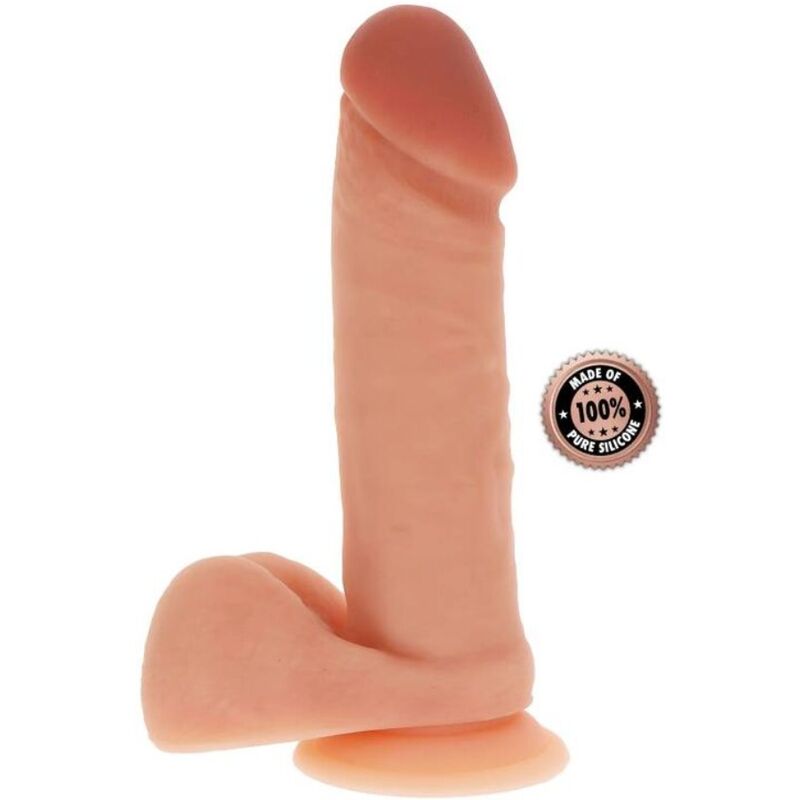GET REAL - SILICONE DILDO 20,5 CM W BALLS SKIN - NOCTURNA DESIRES