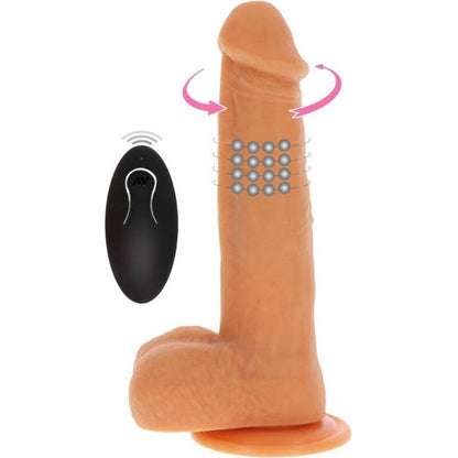 GET REAL - ROTATING BEADS VIBRATING DILDO SKIN - NOCTURNA DESIRES