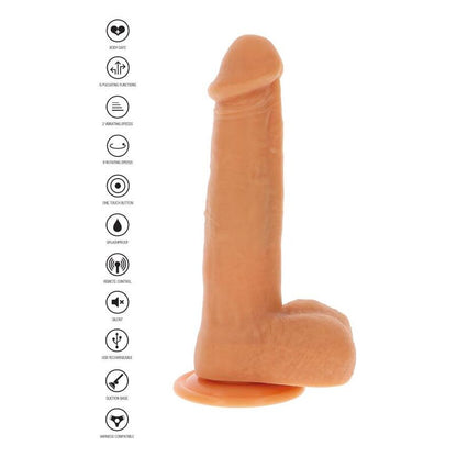 GET REAL - ROTATING BEADS VIBRATING DILDO SKIN - NOCTURNA DESIRES