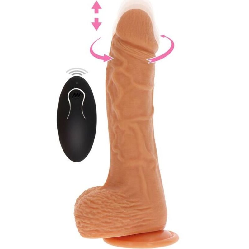 GET REAL - UP&DOWN ROTATING VIBR DILDO SKIN - NOCTURNA DESIRES