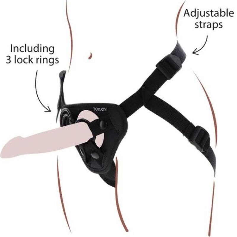 GET REAL - STRAP-ON HARNESS BLACK - NOCTURNA DESIRES