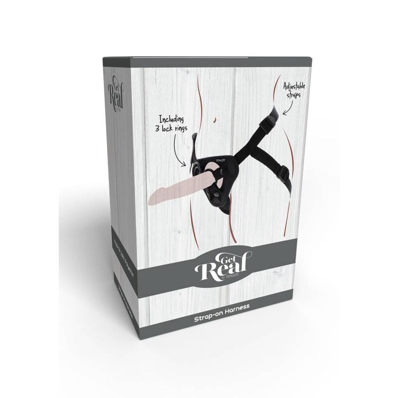 GET REAL - STRAP-ON HARNESS BLACK - NOCTURNA DESIRES