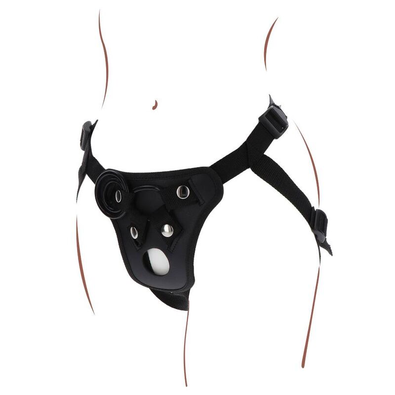 GET REAL - STRAP-ON PLEASURE HARNESS BLACK - NOCTURNA DESIRES
