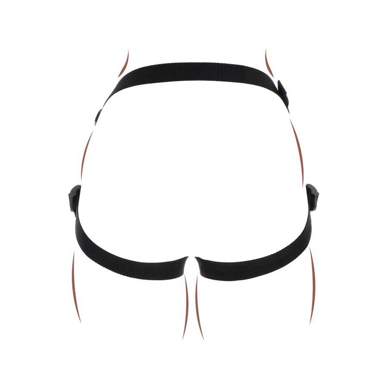 GET REAL - STRAP-ON PLEASURE HARNESS BLACK - NOCTURNA DESIRES