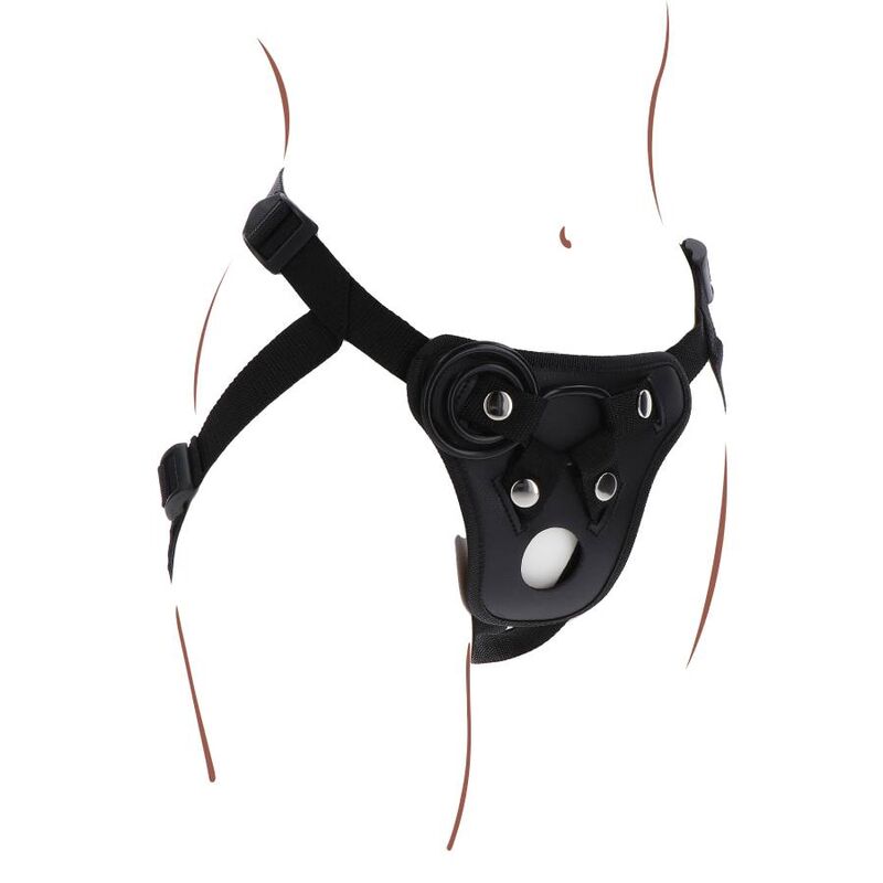 GET REAL - STRAP-ON PLEASURE HARNESS BLACK - NOCTURNA DESIRES