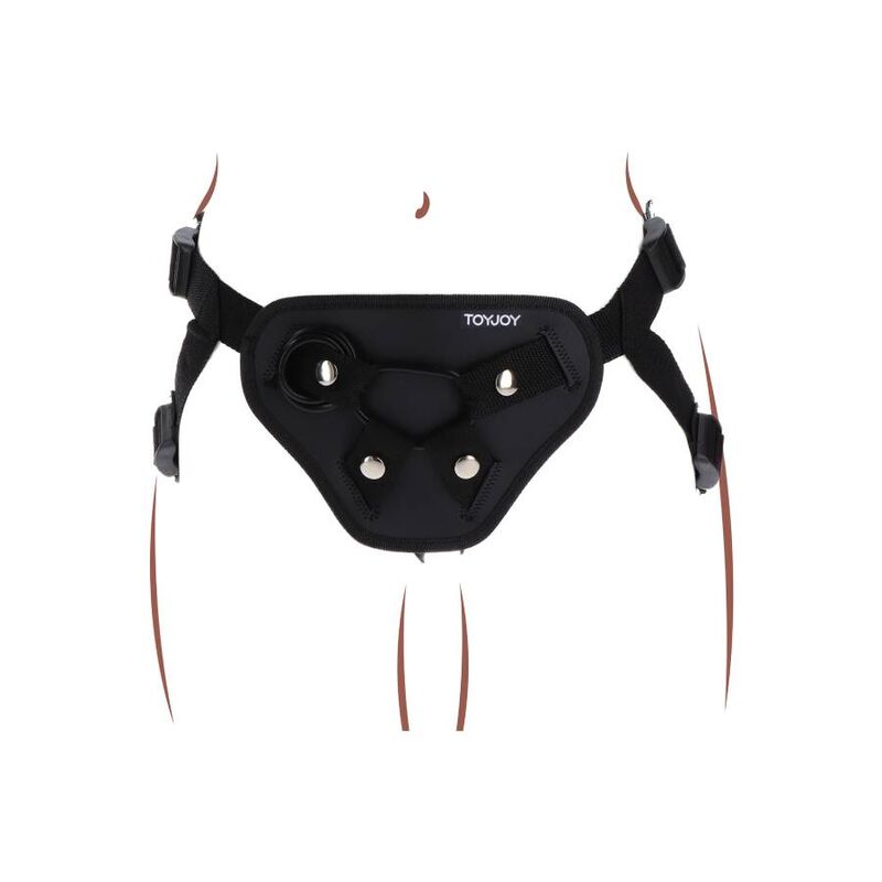 GET REAL - STRAP-ON DELUXE HARNESS BLACK - NOCTURNA DESIRES