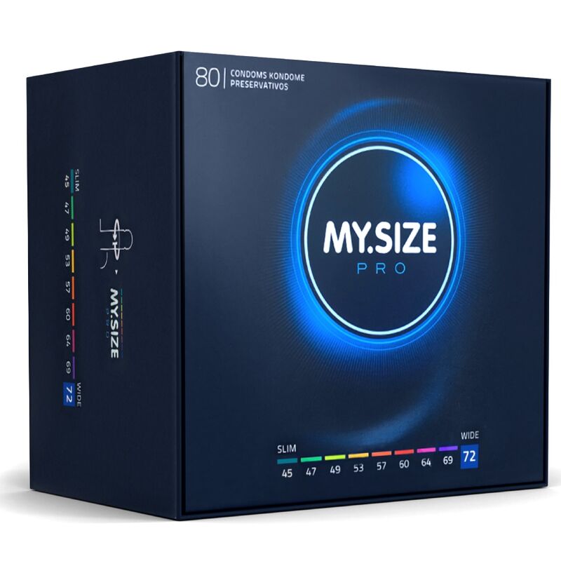 MY SIZE - PRO CONDOMS 72 MM 80 UNITS - NOCTURNA DESIRES