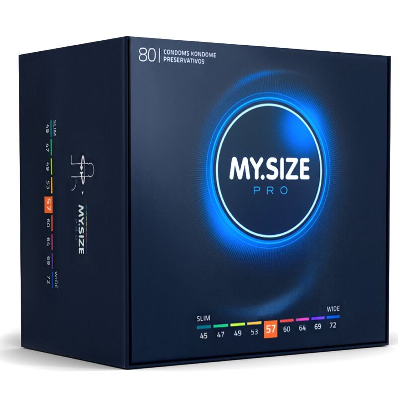 MY SIZE - PRO CONDOMS 57 MM 80 UNITS - NOCTURNA DESIRES