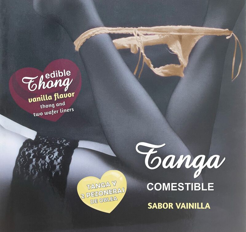 HOTFLOWERS - WAFER THONG AND 2 NIPPLE PADS GIRL VANILLA FLAVOR /es/pt/en/fr/it/ - NOCTURNA DESIRES