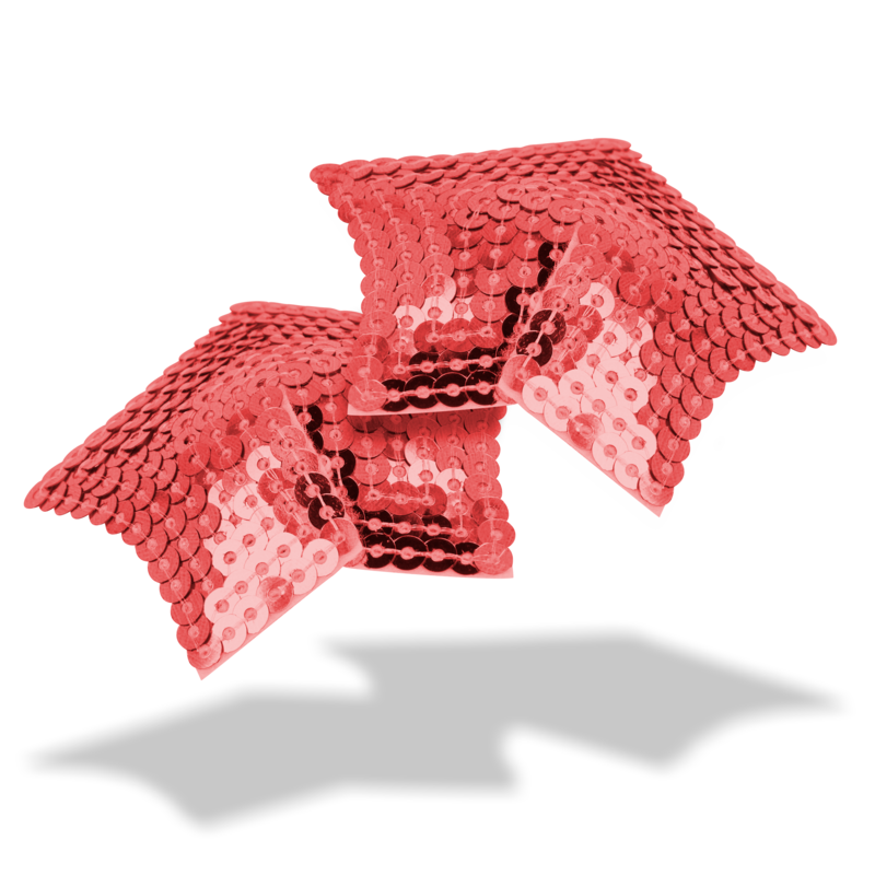 OHMAMA FETISH - RED SEQUINED STAR NIPPLES COVERS - NOCTURNA DESIRES