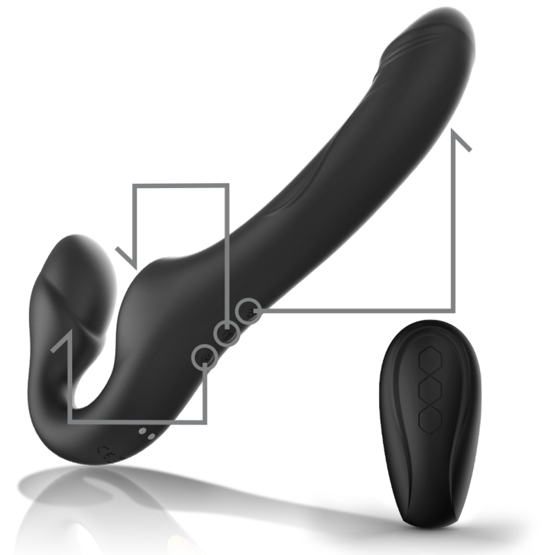 IBIZA - STRAPLESS VIBRATOR WITH REMOTE CONTROL PUSH BUTTON - NOCTURNA DESIRES