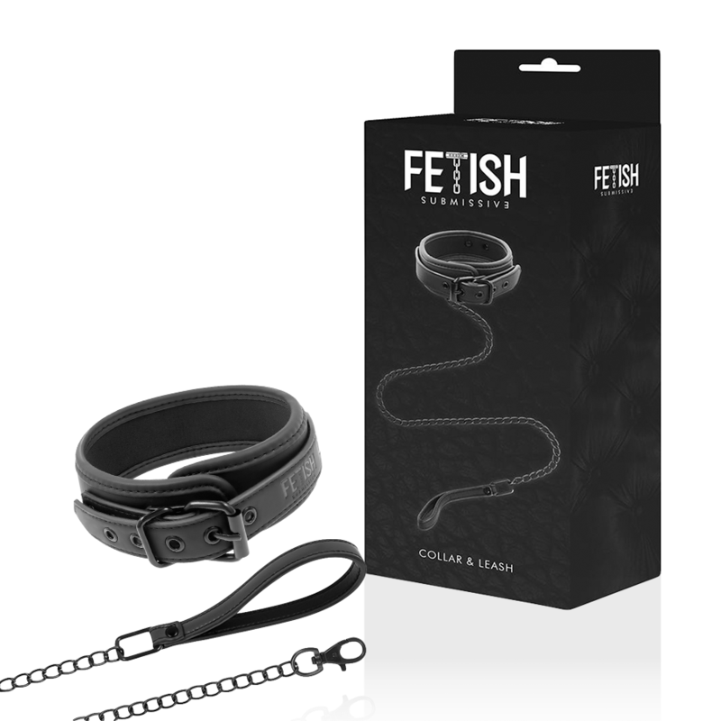 FETISH SUBMISSIVE - NOPRENE LINING CHAIN NECKLACE FETISH SUBMISSIVE BONDAGE  NOCTURNA DESIRES