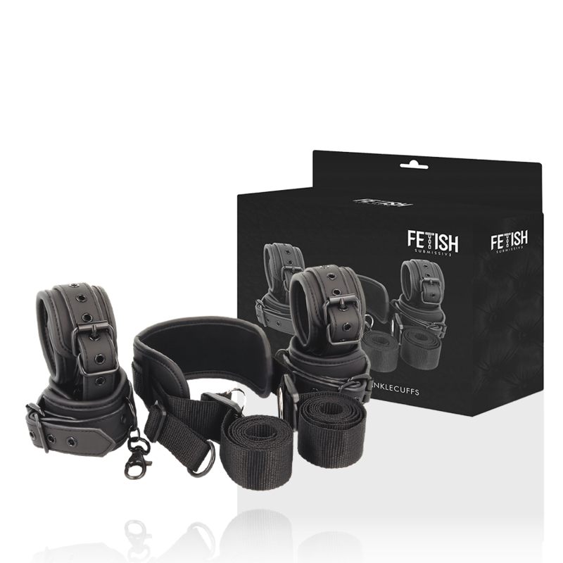 FETISH SUBMISSIVE - MASTER POSITION WITH 4 NOPRENE-LINED HANDCUFFS FETISH SUBMISSIVE BONDAGE  NOCTURNA DESIRES