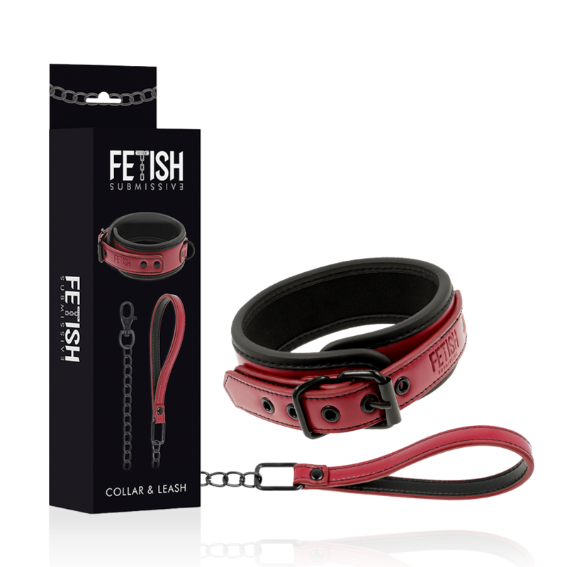 FETISH SUBMISSIVE DARK ROOM - NEOPRENE LINING CHAIN NECKLACE - NOCTURNA DESIRES