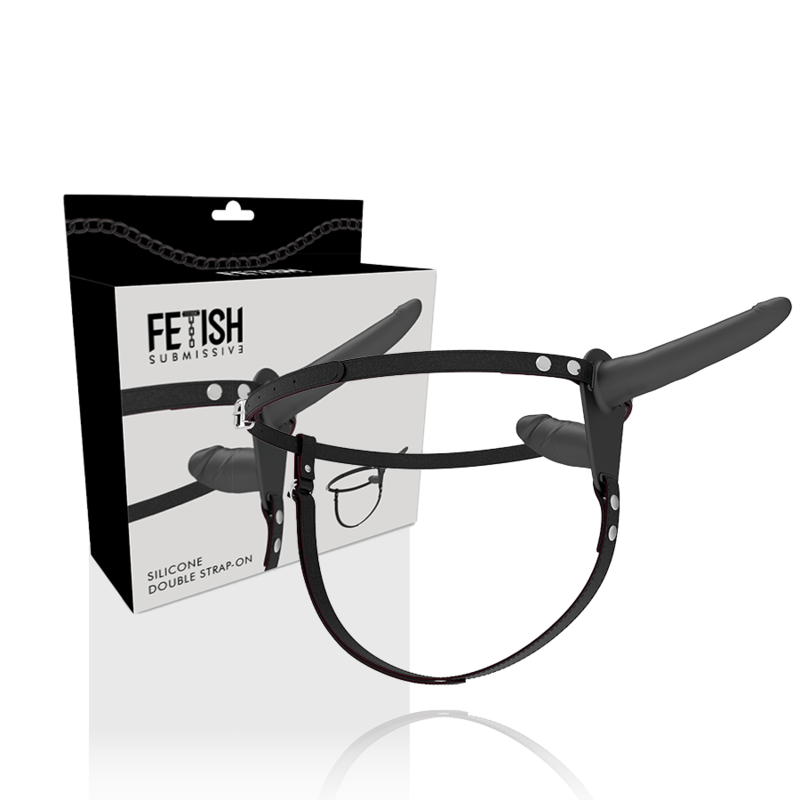 FETISH SUBMISSIVE HARNESS - BLACK DOUBLE PENETRATION - NOCTURNA DESIRES