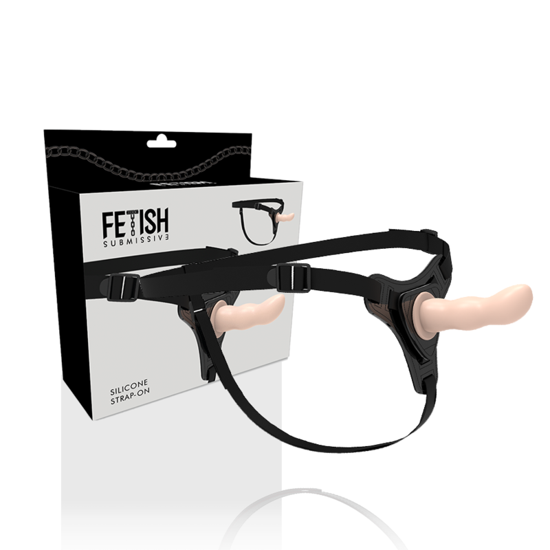 FETISH SUBMISSIVE HARNESS - FLESH SILICONE G-SPOT 12.5 CM - NOCTURNA DESIRES